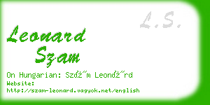 leonard szam business card